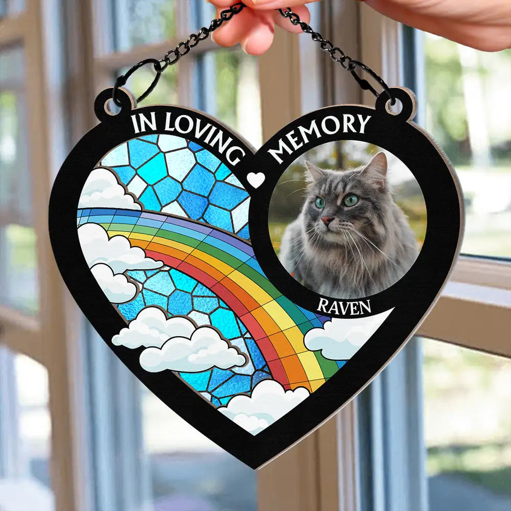 Custom Photo A Piece Of My Heart - Personalized Window Hanging Suncatcher Ornament