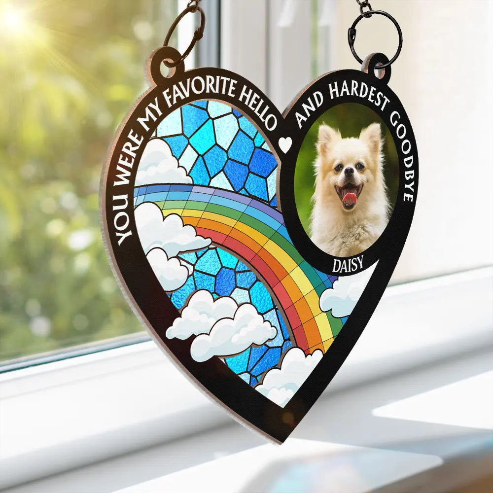 Custom Photo A Piece Of My Heart - Personalized Window Hanging Suncatcher Ornament