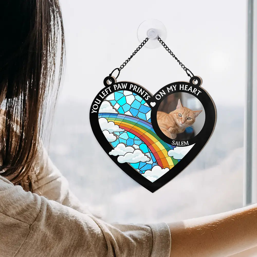 Custom Photo A Piece Of My Heart - Personalized Window Hanging Suncatcher Ornament