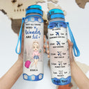 Just A Girl Boy Who Loves Traveling - Gift For Traveling Lovers - Personalized Custom Water Tracker Bottle