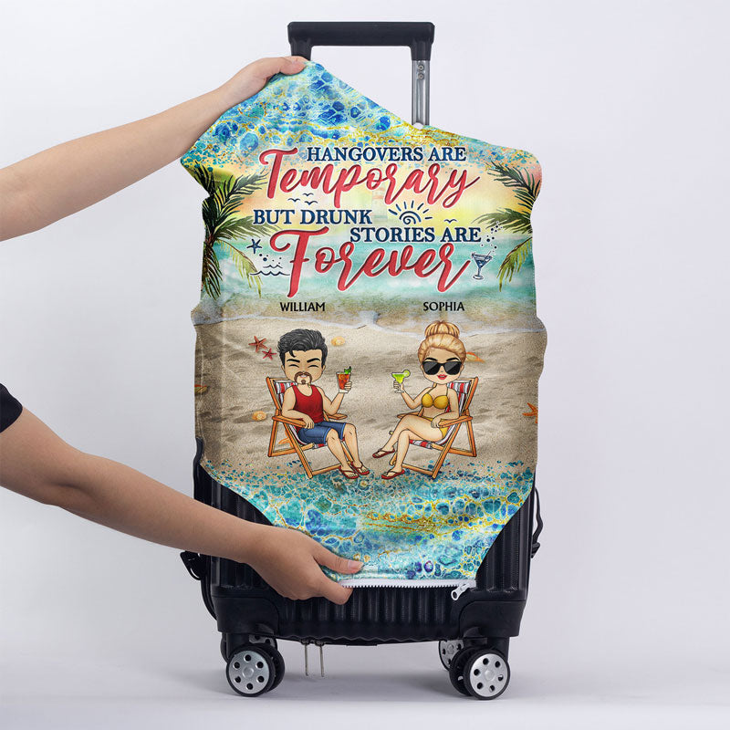 Here's To Another Year Of Bonding Over Alcohol Best Friends Traveling Beach - Bestie BFF Gift - Personalized Custom Luggage Cover