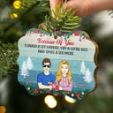 Side By Side Or Miles Apart Family - Christmas Gift - Personalized Wooden Ornament