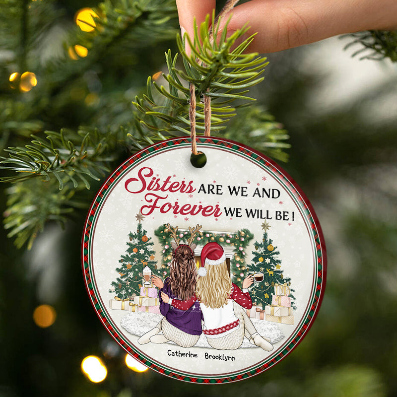 Best Friends There Is No Greater Gift Than Friendship - Christmas Gift For BFF - Personalized Custom Circle Ceramic Ornament