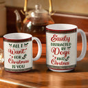 Just A Girl Boy Who Loves Dogs And Christmas - Christmas Gift For Dog Lovers - Personalized Custom White Edge-to-Edge Mug