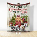 Just A Girl Boy Who Loves Dogs Cats And Christmas - Christmas Gift For Dog Lovers And Cat Lovers - Personalized Custom Fleece Blanket