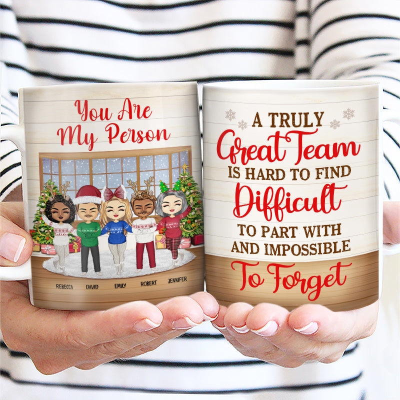 Work Made Us Colleagues - Christmas Gift For Co-worker And BFF - Personalized Custom White Edge-to-Edge Mug