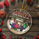 Besties I'll Be There For You - Christmas Gift For BFF And Sisters - Personalized Custom Circle Acrylic Ornament