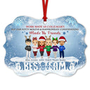 Work Made Us Colleagues But Our Potty Mouths - Christmas Gift For Co-worker And BFF - Personalized Custom Aluminum Ornament