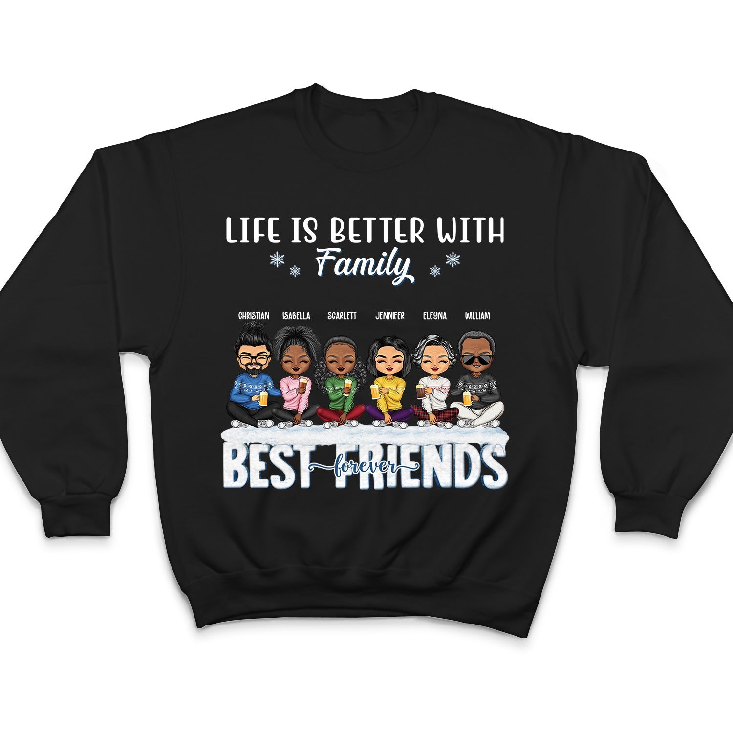 Life Is Better With Sisters & Brothers - Christmas Gift For Siblings And Best Friends - Personalized Custom Hoodie