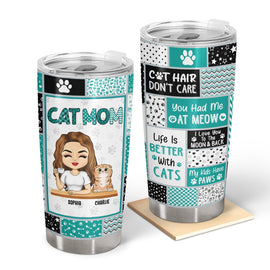 Cat Mom, Cat Dad - Birthday, Loving, Funny, Home Decor Gift For Cat Lover - Personalized Custom Tumbler