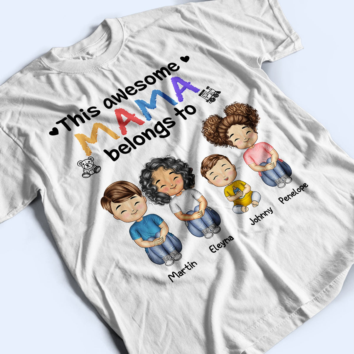 This Awesome Daddy Mommy Belongs To - Birthday, Loving Gift For Mother, Father, Grandma, Grandpa - Personalized Custom T Shirt