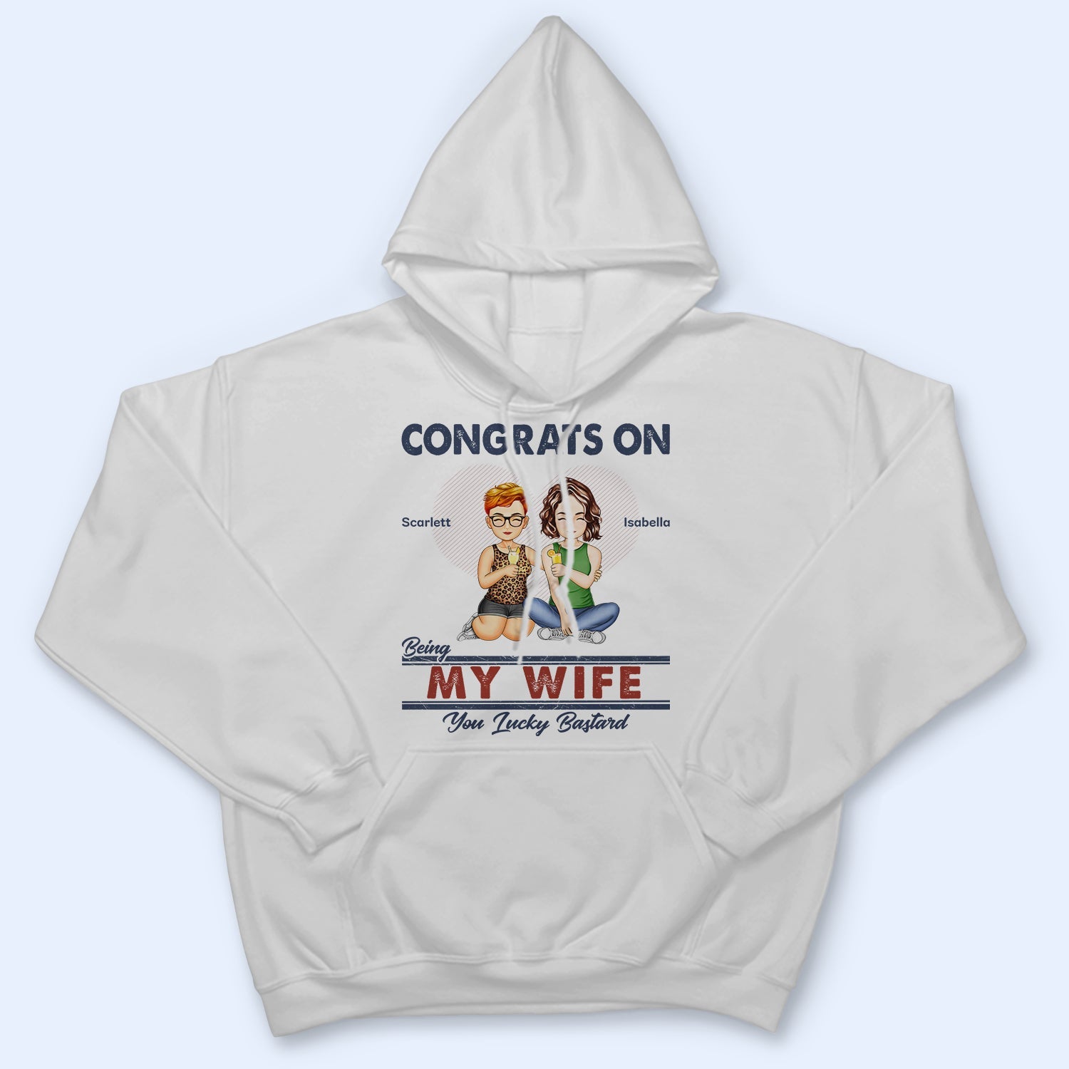 Congrats On Being My Husband - Loving Gift For Couples - Personalized Custom T Shirt