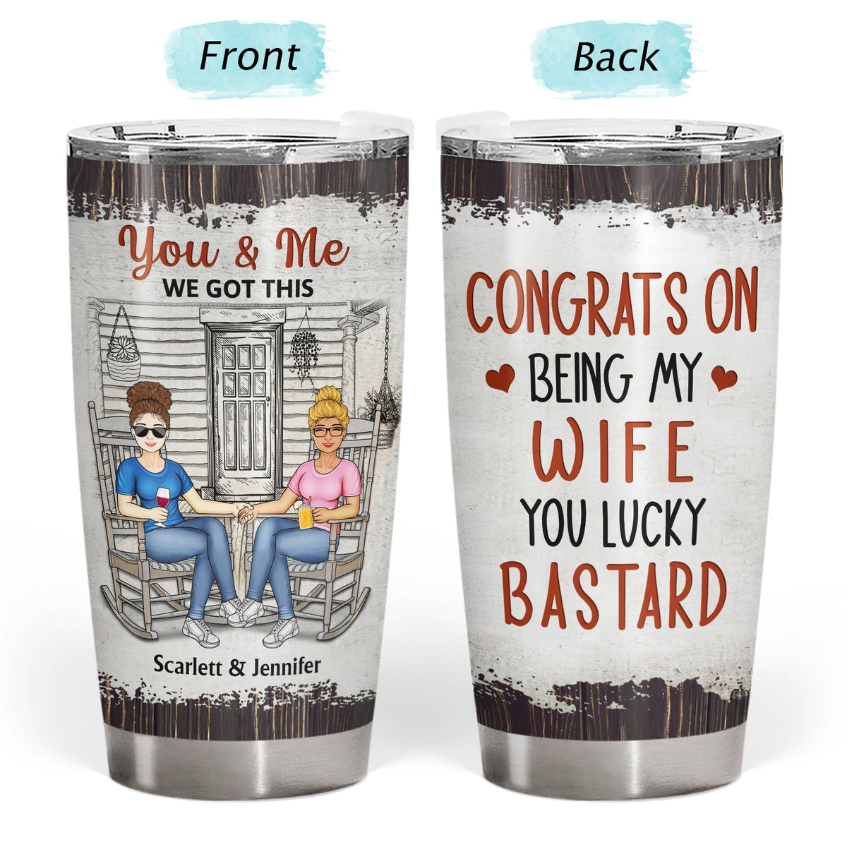 Congrats On Being My Husband - Loving Gift For Couples - Personalized Custom Tumbler