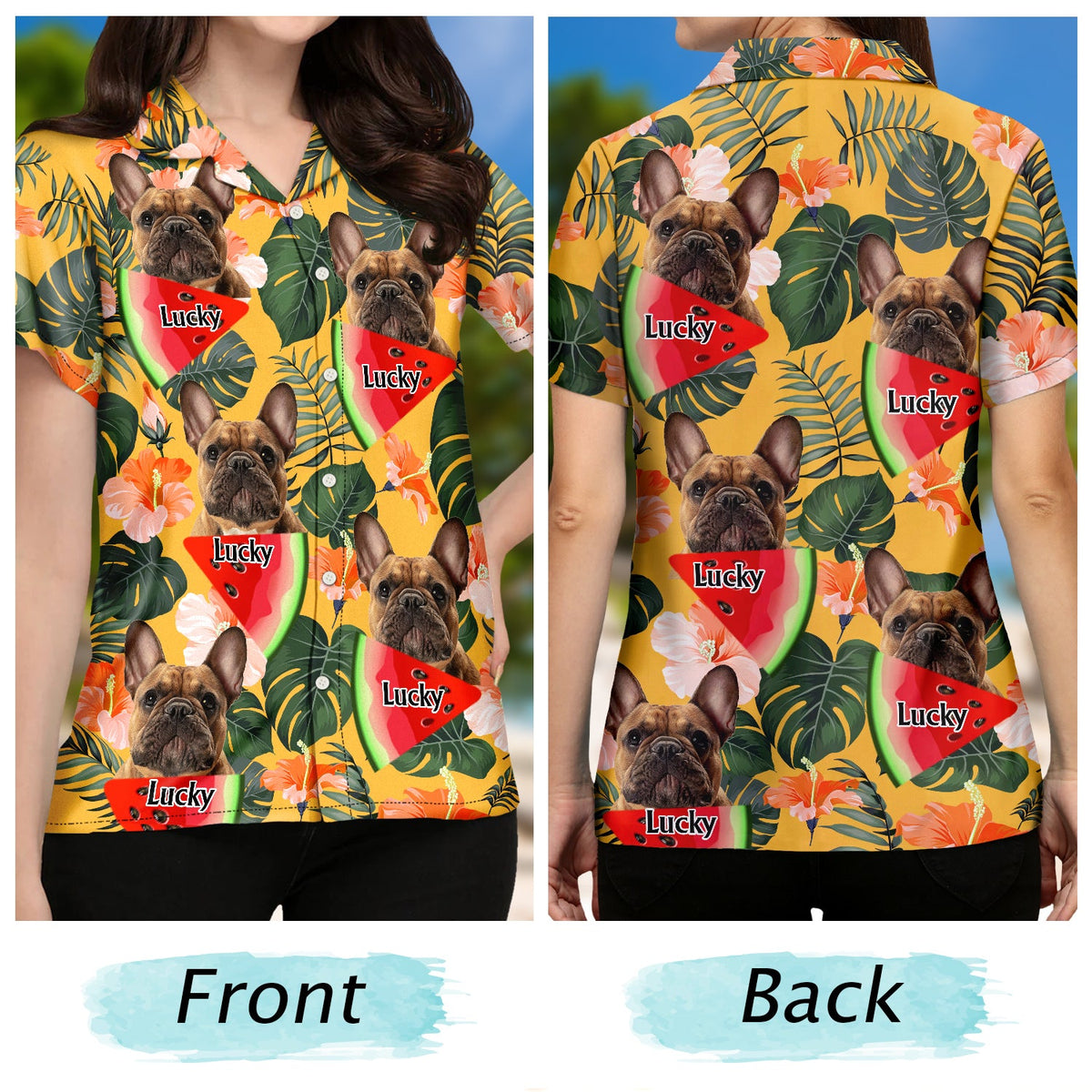 Custom Photo Funny Family Pet Face - Gift For Men, Best Friends, Siblings, Dog And Cat Lovers - Personalized Custom Hawaiian Shirt