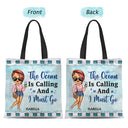 Just A Girl Who Loves Beach Traveling Cruising - Gift For Travel Lovers - Personalized Custom Zippered Canvas Bag