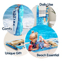 Kids On The Beach Sand Pool - Gift For Children, Grandkids - Personalized Custom Beach Towel