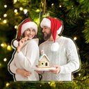 Custom Photo Couple Family - Christmas Gift For Couples - Personalized Acrylic Photo Ornament