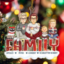 Funny Family - Christmas Gift For Couples, Family, Parents, Pet Lovers - Personalized Cutout Acrylic Ornament