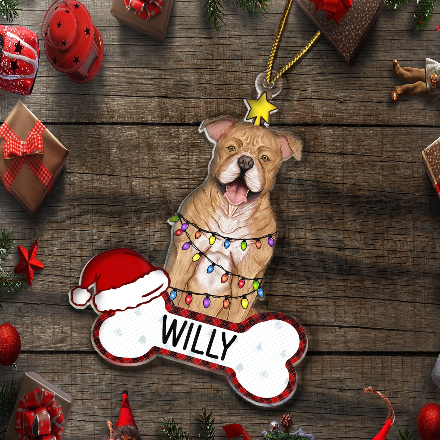 Funny Dog Cat - Christmas Gift For Pet Lovers - Personalized Cutout Acrylic Ornament