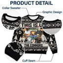 This Is Us Couple And Dogs Cats - Christmas Gift For Pet Lovers And Family - Personalized Unisex Ugly Sweater