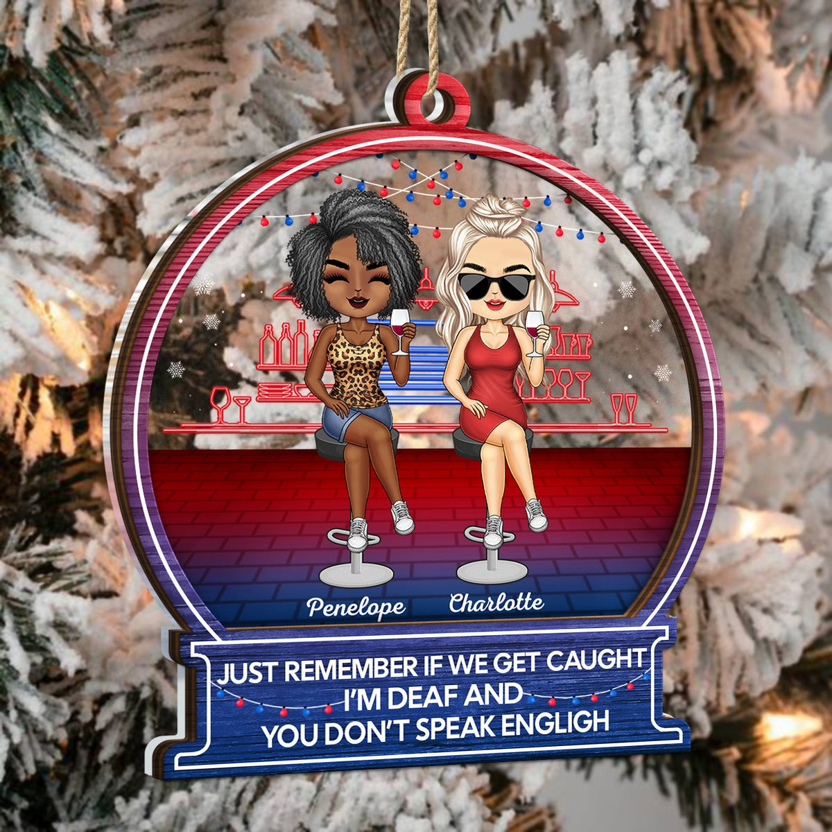 Thank You For Being The Reason - Christmas Gift For Bestie, Colleague - Personalized 2-Layered Mix Ornament