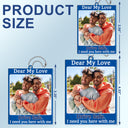 Custom Photo Drive Safe I Need You Here With Me - Gift For Boyfriends, Husbands, Couples - Personalized Acrylic Car Hanger