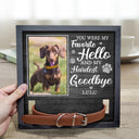 Custom Photo Lived Forever - Memorial, Sympathy Gift For Dog Owners, Cat Lovers - Personalized Pet Loss Sign, Collar Frame