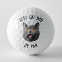 Custom Photo Best Dad By Par - Gift For Father, Grandpa, Dog Dad, Cat Dad - Personalized Golf Ball