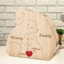 Love Bear Family - Gift For Mother, Father, Family - Personalized Custom Shaped Wooden Puzzle