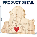 Family Lions - Gift For Parents, Father, Mother - Personalized Custom Shaped Wooden Puzzle