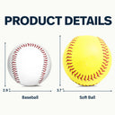 We Hit A Homerun Scoring You As Our Dad - Personalized Baseball, Softball