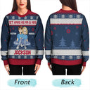 1st Xmas As Mr & Mrs Cartoon Couple - Personalized Unisex Ugly Sweater