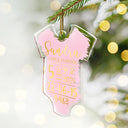 New baby, New Dad, New Mom - Custom Name And Infor New Baby Toddler First Christmas - Personalized Custom Shaped Acrylic Ornament