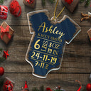 New baby, New Dad, New Mom - Custom Name And Infor New Baby Toddler First Christmas - Personalized Custom Shaped Acrylic Ornament