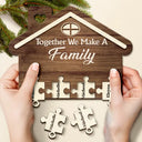 Family, Gift For Couples - Family Puzzle Together We Make A Family - Personalized Custom Shaped Key Holder