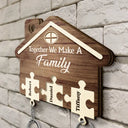 Family, Gift For Couples - Family Puzzle Together We Make A Family - Personalized Custom Shaped Key Holder