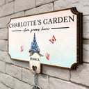 Gift For Grandma - Grandma's Garden Birth Flowers Grandkids - Personalized Custom Shaped Key Holder