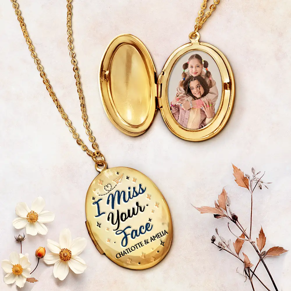 Gift For Bestie - Custom Photo Besties Always Close At Heart - Personalized Locket Necklace