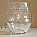 Family, Gift For Bestie - Long Distance Family Bestie Never Too Far To Drink - Personalized Stemless Wine Glass