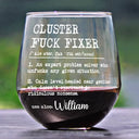 Gift For Bestie, Gifts For Colleagues - Funny Gift For Colleagues An Expert Problem Solver - Personalized Stemless Wine Glass