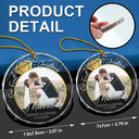 Christmas,Gift For Couples,Gift For Husband,Gift For Wife,Love,Custom Photo - Custom Photo First Christmas Married Couple Ring - Personalized Circle Glass Ornament