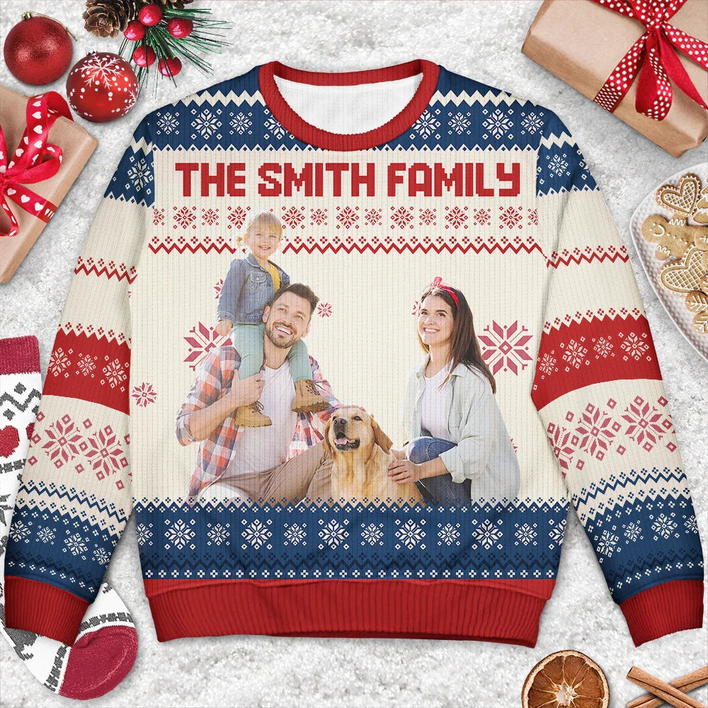 Gift For Couples, Pet Couple - Custom Photo Couple Pet Lovers Family Parents Grandparents - Personalized Unisex Ugly Sweater