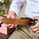 Gift For Couples, Gift For Husband - Couple Thanks For All The Orgasms From Wife To Husband - Personalized Engraved Leather Belt