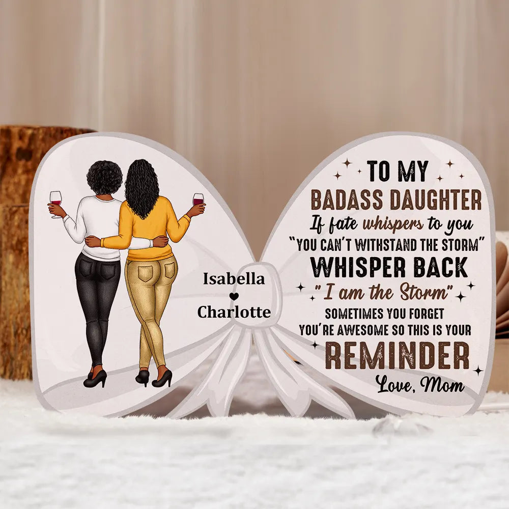 Mom - Daughters (Adult) - To My Daughter You're Awesome So This Is Your Reminder - Personalized Custom Shaped Light Box