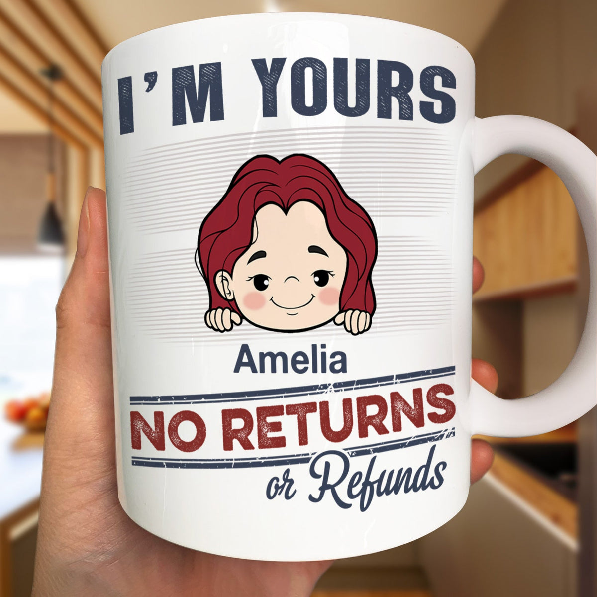 No Returns Or Refunds Grandkids - Funny Gift For Dad, Mom, Grandma, Grandpa - Personalized Mug