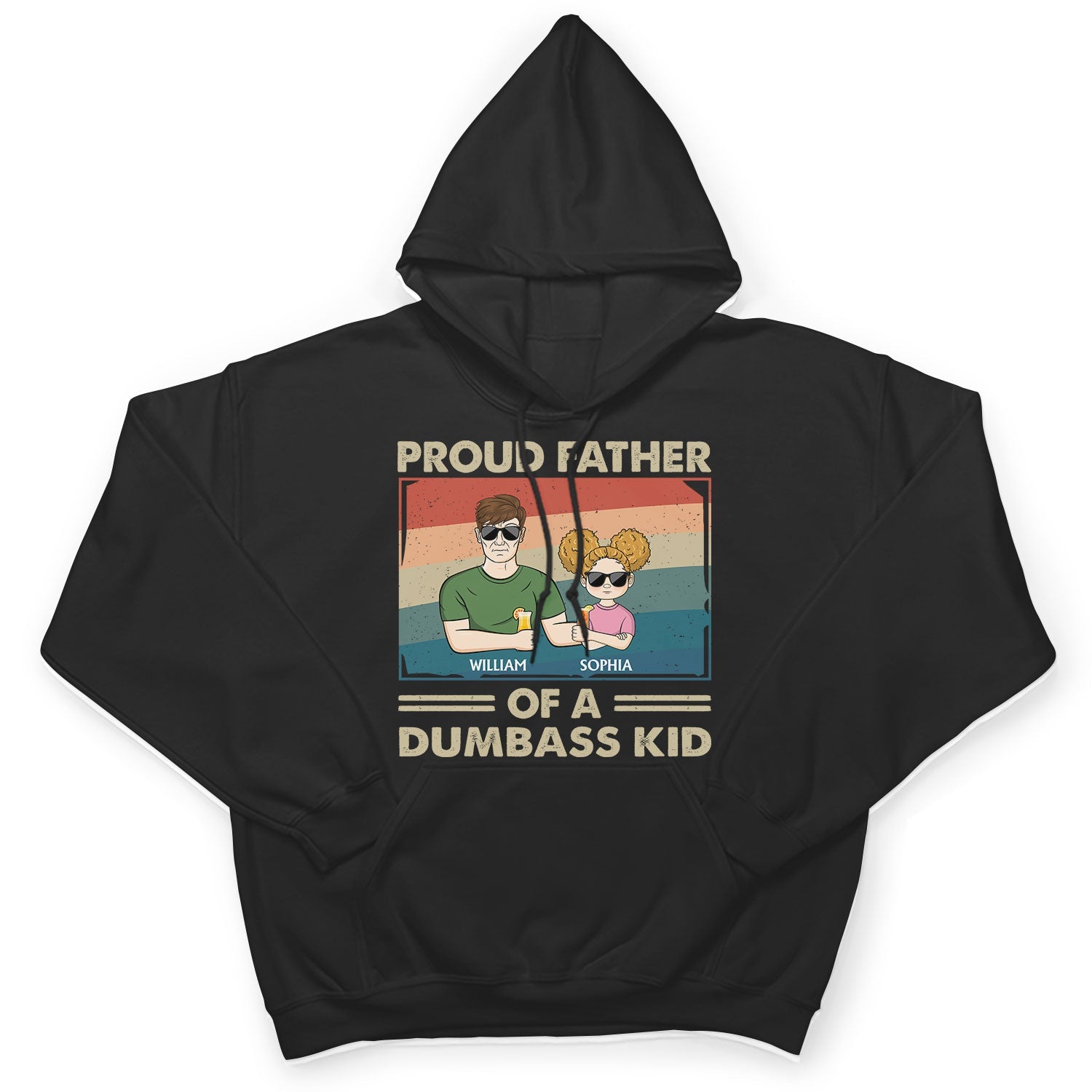 Proud Father Of A Few Kid & Adult - Funny Gift For Dad, Father, Grandpa - Personalized T Shirt