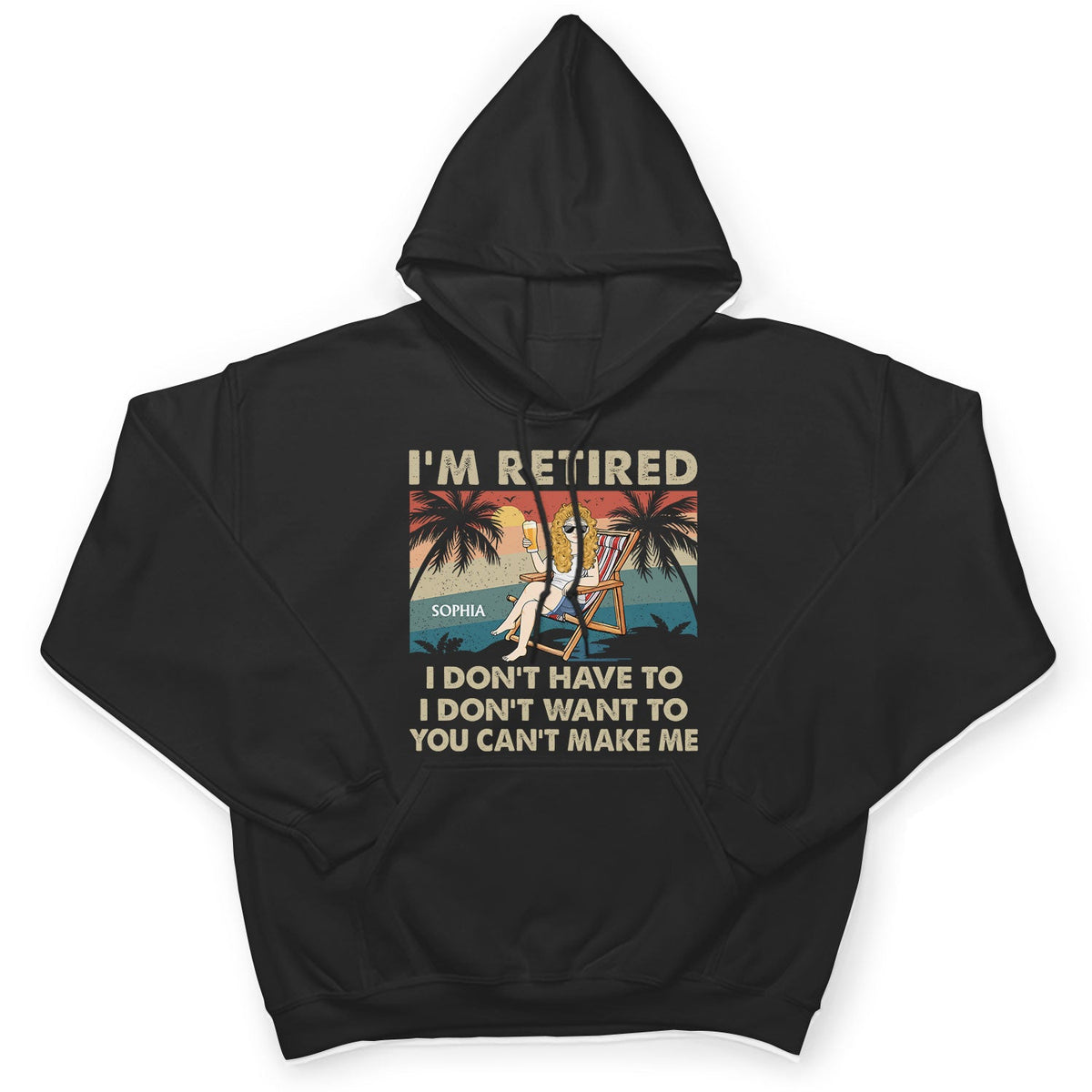 I'm Retired I Don't Want To - Retirement Gift For Beach Lovers, Dad, Mom, Grandpa, Grandma - Personalized T Shirt