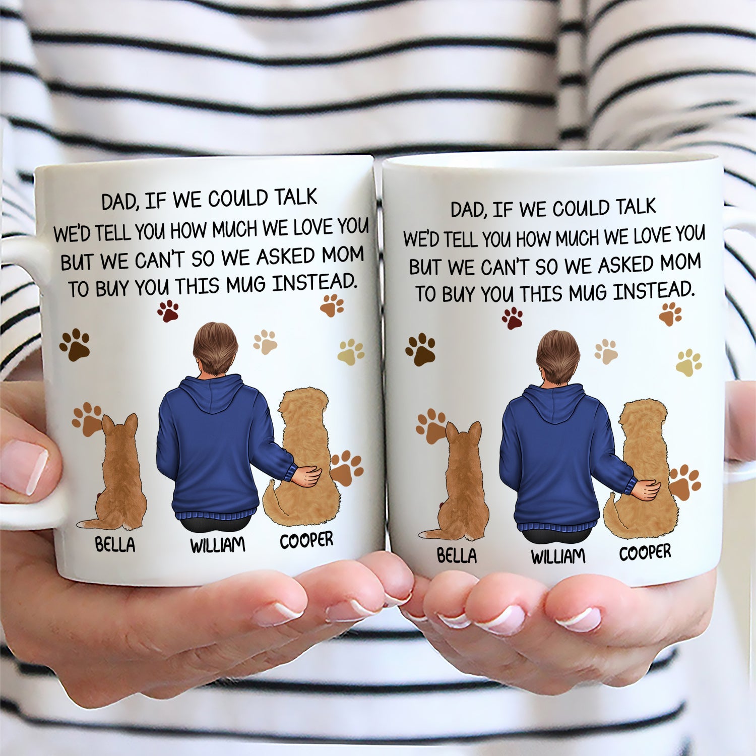 Dog Dad If I Could Talk - Personalized Mug