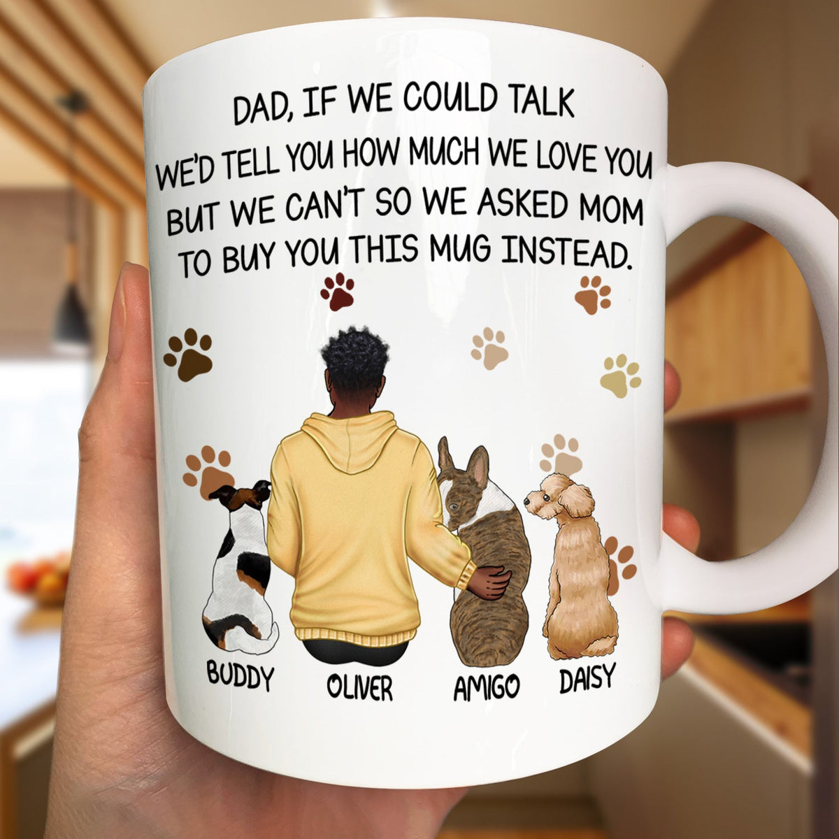 Dog Dad If I Could Talk - Personalized Mug