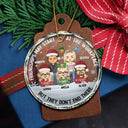 Friendships May Start At The Workplace Christmas Colleagues Chibi - Personalized Circle Glass Ornament